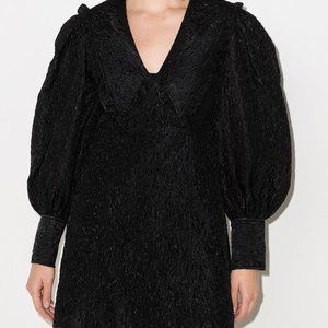 COPY - BNWT Ganni Jacquard Organza Mini Dress - Black - 38